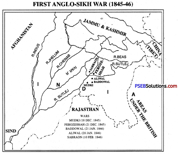 PSEB 10th Class SST Solutions History Chapter 8 The Anglo-Sikh Wars and Annexation of Punjab 1