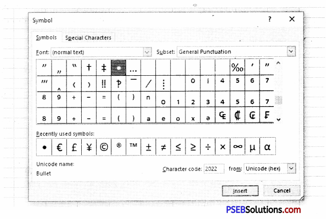PSEB 9th Class Computer Notes Chapter 2 MS Excel Part-II 11