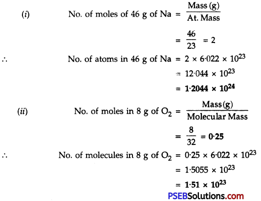 PSEB 9th Class Science Important Questions Chapter 3 Atoms and Molecules 9