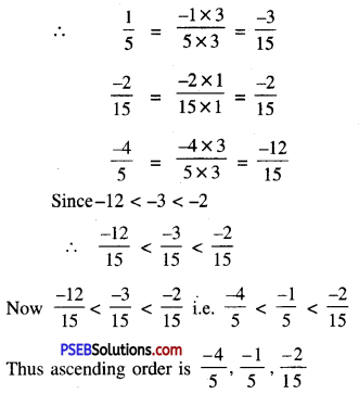 PSEB 7th Class Maths Solutions Chapter 9 Rational Numbers Ex 9.1 5