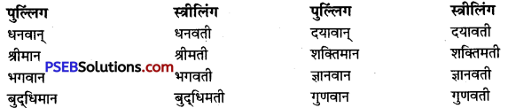 PSEB 9th Class Hindi Vyakaran लिंग 10
