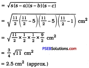 PSEB 9th Class Maths Solutions Chapter 12 Heron's Formula Ex 12.2 5