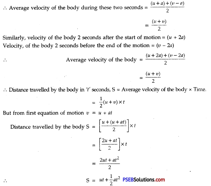 PSEB 9th Class Science Important Questions Chapter 8 Motion 1