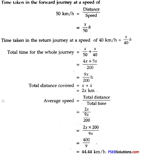 PSEB 9th Class Science Important Questions Chapter 8 Motion 8