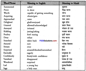 PSEB 8th Class English Solutions Chapter 4 The Old Sage and the ...