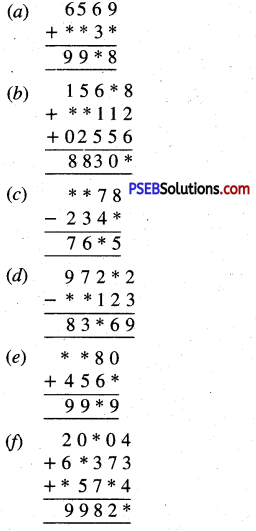PSEB 5th Class Maths Solutions Chapter 2 Fundamental Operations on Numbers Ex 2.2 1