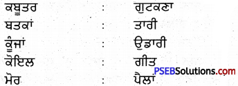 PSEB 5th Class Punjabi Solutions Chapter 11 ਪੰਛੀਆਂ ਦਾ ਗੀਤ 2