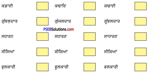 PSEB 5th Class Punjabi Solutions Chapter 13 ਫੁਲਕਾਰੀ-ਕਲਾ 1