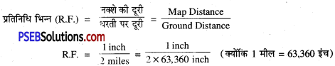 PSEB 11th Class Geography Practical Chapter 2 पैमाना 4