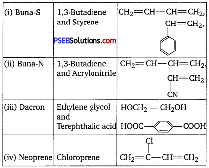 PSEB 12th Class Chemistry Solutions Chapter 15 Polymers 12