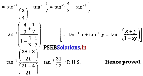 PSEB 12th Class Maths Solutions Chapter 2 Inverse Trigonometric Functions Ex 2.2 2