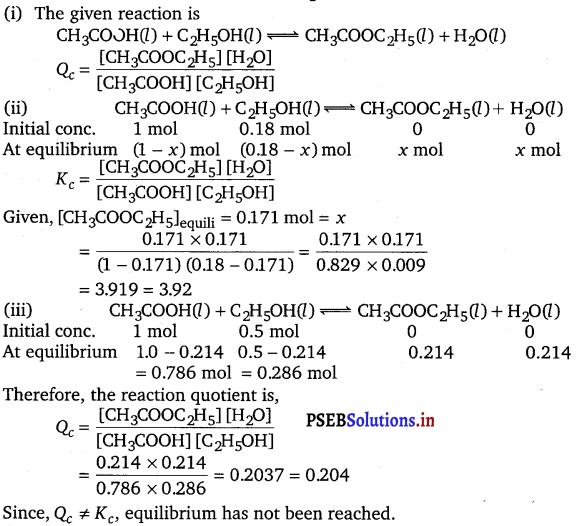 PSEB 11th Class Chemistry Solutions Chapter 7 Equilibrium 10
