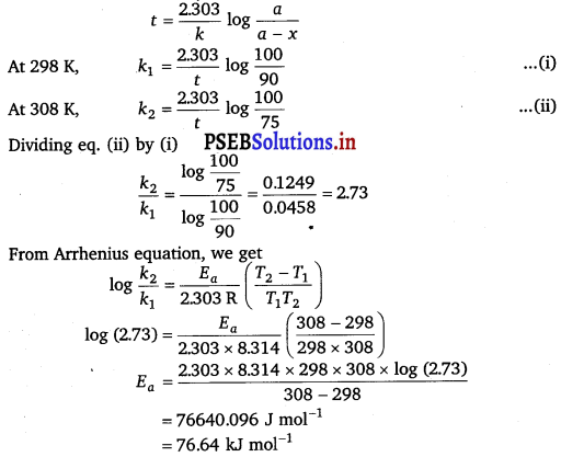 PSEB 12th Class Chemistry Solutions Chapter 4 Chemical Kinetics 24