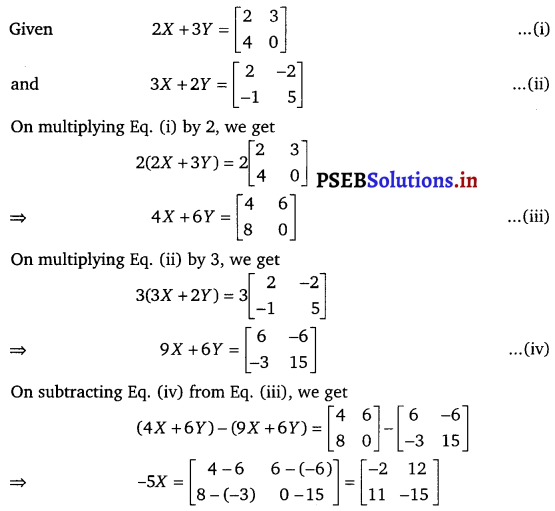 PSEB 12th Class Maths Solutions Chapter 3 Matrices Ex 3.2 8