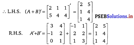 PSEB 12th Class Maths Solutions Chapter 3 Matrices Ex 3.3 3