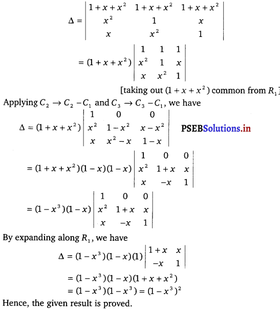 PSEB 12th Class Maths Solutions Chapter 4 Determinants Ex 4.2 10