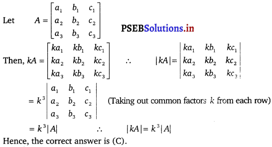 PSEB 12th Class Maths Solutions Chapter 4 Determinants Ex 4.2 12