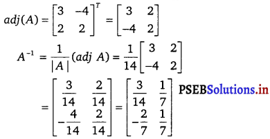 PSEB 12th Class Maths Solutions Chapter 4 Determinants Ex 4.5 2