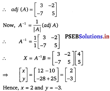 PSEB 12th Class Maths Solutions Chapter 4 Determinants Ex 4.6 1