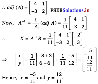 PSEB 12th Class Maths Solutions Chapter 4 Determinants Ex 4.6 2