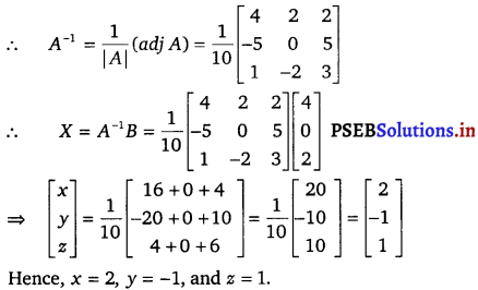 PSEB 12th Class Maths Solutions Chapter 4 Determinants Ex 4.6 6