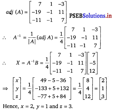 PSEB 12th Class Maths Solutions Chapter 4 Determinants Ex 4.6 8