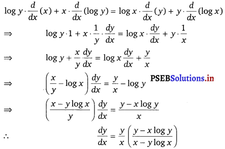 PSEB 12th Class Maths Solutions Chapter 5 Continuity and Differentiability Ex 5.5 13