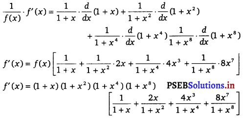 PSEB 12th Class Maths Solutions Chapter 5 Continuity and Differentiability Ex 5.5 14