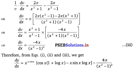 PSEB 12th Class Maths Solutions Chapter 5 Continuity and Differentiability Ex 5.5 7