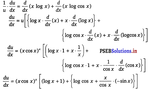 PSEB 12th Class Maths Solutions Chapter 5 Continuity and Differentiability Ex 5.5 8