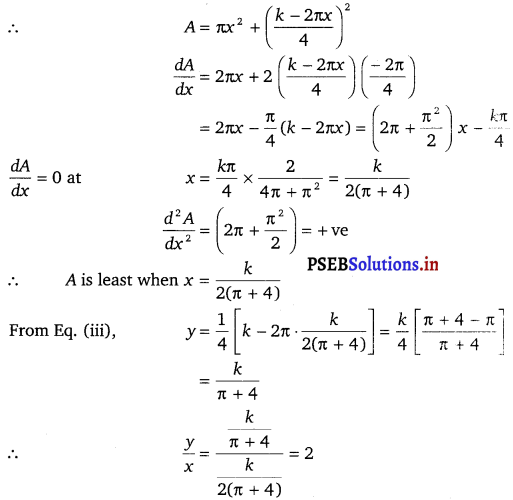 PSEB 12th Class Maths Solutions Chapter 6 Application of Derivatives Miscellaneous Exercise 6