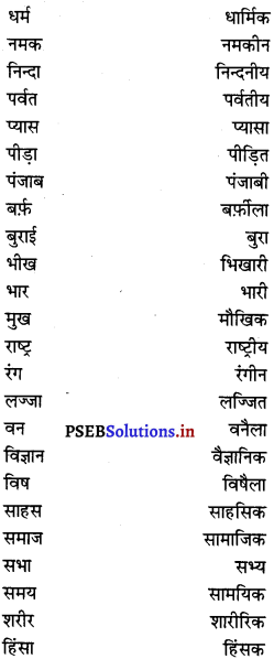 PSEB 6th Class Hindi Grammar प्रयोगात्मक व्याकरण (2nd Language) 29