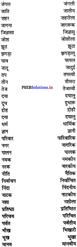 PSEB 8th Class Hindi Vyakaran व्यावहारिक व्याकरण (2nd Language) 11