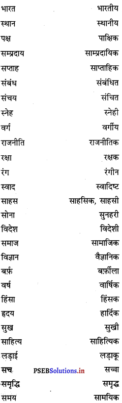 PSEB 8th Class Hindi Vyakaran व्यावहारिक व्याकरण (2nd Language) 14