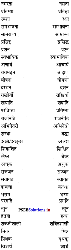 PSEB 8th Class Hindi Vyakaran व्यावहारिक व्याकरण (2nd Language) 45