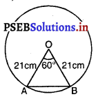 PSEB 10th Class Maths Solutions Chapter 12 ਚੱਕਰ ਨਾਲ ਸੰਬੰਧਿਤ ਖੇਤਰਫਲ Ex 12.2 5