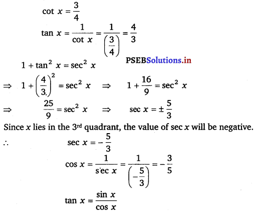 PSEB 11th Class Maths Solutions Chapter 3 Trigonometric Functions Ex 3.2 3