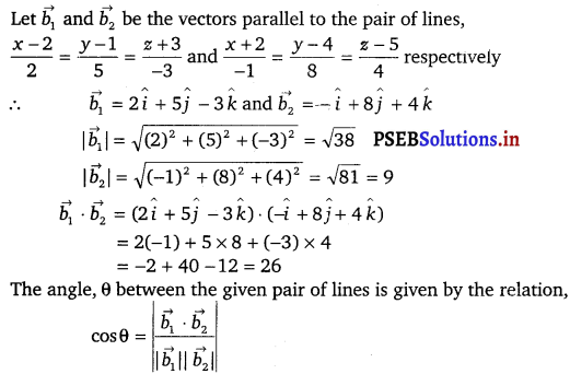 PSEB 12th Class Maths Solutions Chapter 11 Three Dimensional Geometry Ex 11.2 5