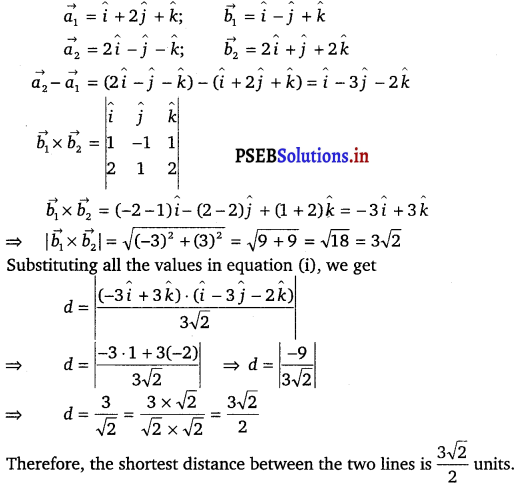 PSEB 12th Class Maths Solutions Chapter 11 Three Dimensional Geometry Ex 11.2 7