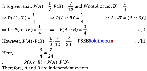 PSEB 12th Class Maths Solutions Chapter 13 Probability Ex 13.2 2