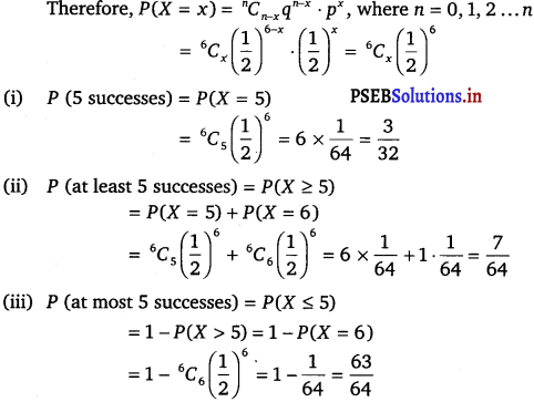PSEB 12th Class Maths Solutions Chapter 13 Probability Ex 13.5 1