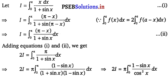 PSEB 12th Class Maths Solutions Chapter 7 Integrals Ex 7.11 9