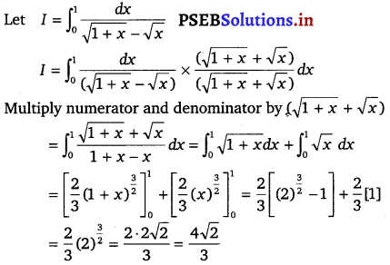 PSEB 12th Class Maths Solutions Chapter 7 Integrals Miscellaneous Exercise 25