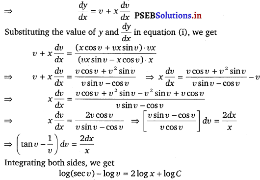 PSEB 12th Class Maths Solutions Chapter 9 Differential Equations Ex 9.5 10