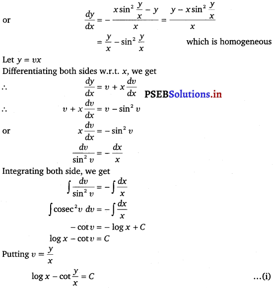 PSEB 12th Class Maths Solutions Chapter 9 Differential Equations Ex 9.5 20