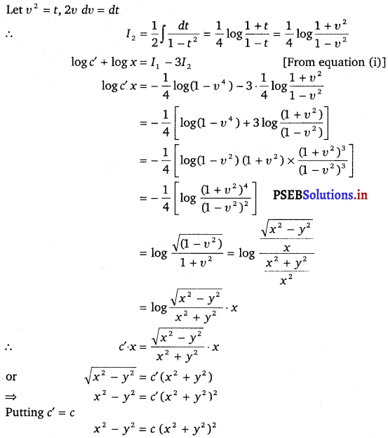 PSEB 12th Class Maths Solutions Chapter 9 Differential Equations Miscellaneous Exercise 3