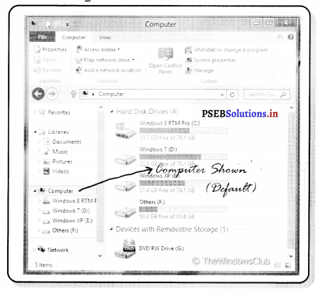 PSEB 7th Class Computer Notes Chapter 2 ਵਿੰਡੋਜ਼ ਐਕਸਪਲੋਰਰ – PSEB Solutions