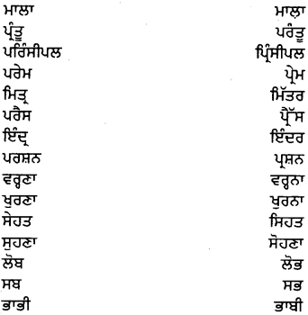 PSEB 7th Class Punjabi Vyakaran ਸੁੰਦਰ ਲਿਖਾਈ ਤੇ ਸ਼ੁੱਧ ਸ਼ਬਦ-ਜੋੜ (1st Language) 5