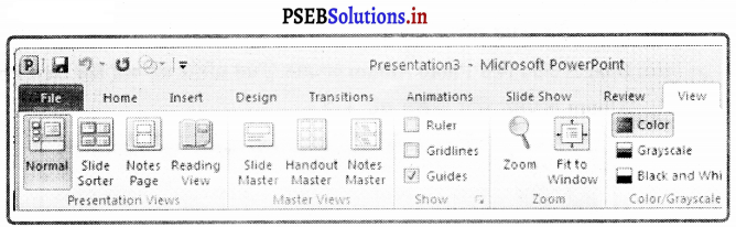 PSEB 8th Class Computer Notes Chapter 4 ਮਾਈਕਰੋਸਾਫਟ ਪਾਵਰਪੁਆਇੰਟ (ਭਾਗ-1 ...