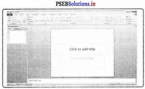 PSEB 8th Class Computer Notes Chapter 4 ਮਾਈਕਰੋਸਾਫਟ ਪਾਵਰਪੁਆਇੰਟ (ਭਾਗ-1 ...